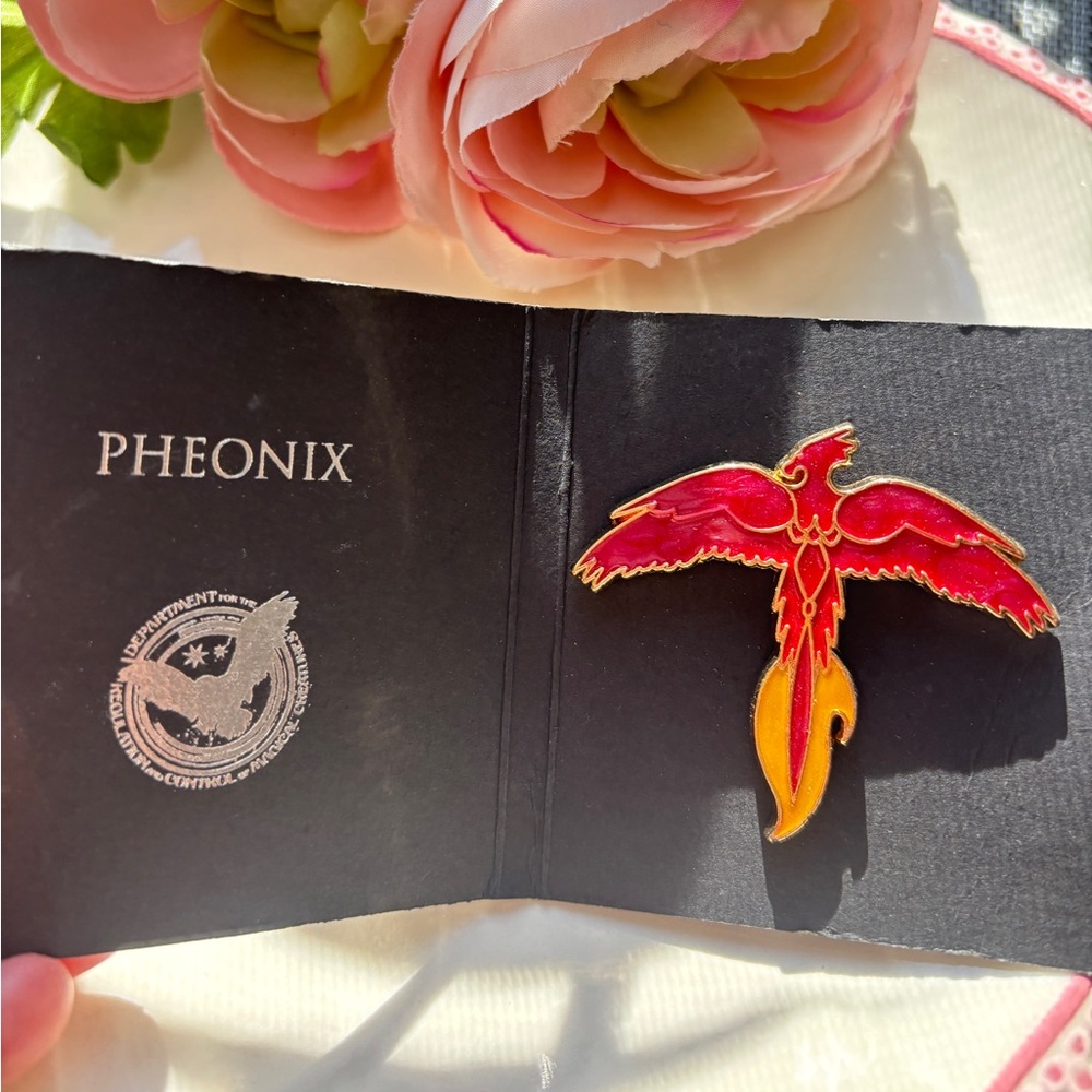 Pheonix Red and Yellow Harry Potter Brooch